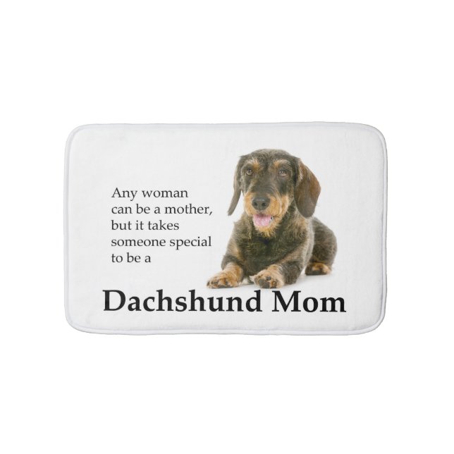 Tapete De Banheiro Wirehaired Dachshund Mãe Bath Mat (frente)