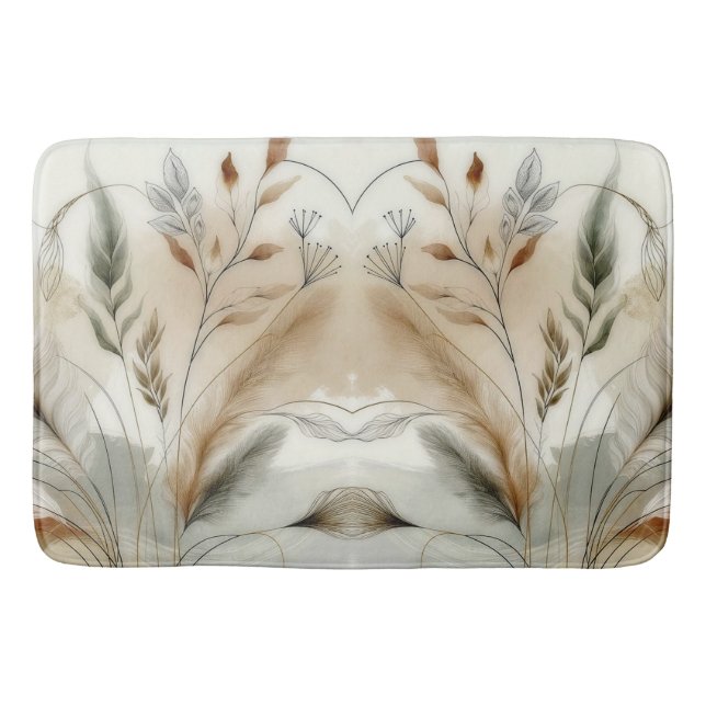 Tapete De Banheiro Wispy Greenery Modern Botanical Boho Weding (Frente)