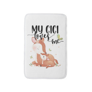 Tapete De Banheiro Woodland Deer Doe and Baby Fawn My Gigi Me ama