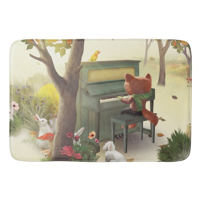 Tapete De Banheiro Woodland Pianist (Frente)