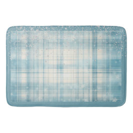 Tapete De Banheiro Xadrez azul