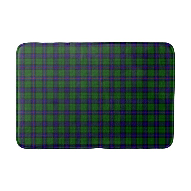 Tapete De Banheiro Xadrez azul-tartan armstrong e verde (Frente)