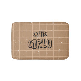Tapete De Banheiro Xadrez Brown Girly Fofo