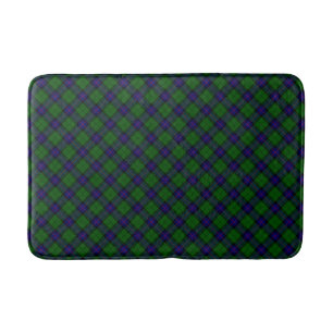 Tapete De Banheiro Xadrez do verde azul do tartan do clã de Armstron