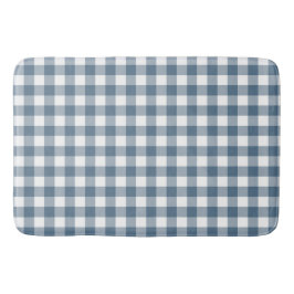Tapete De Banheiro Xadrez marinho Azul Gingham Buffalo Check