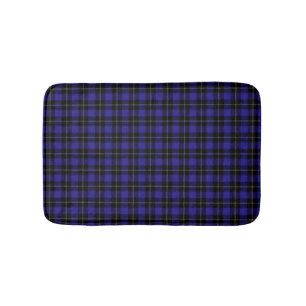 Tapete De Banheiro Xadrez Real Azul Preto