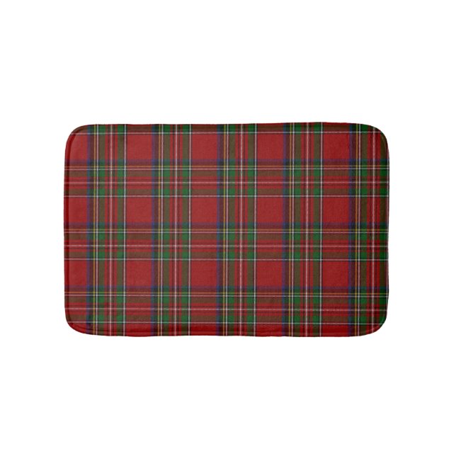 Tapete De Banheiro Xadrez Real Stewart Bath Mat (frente)