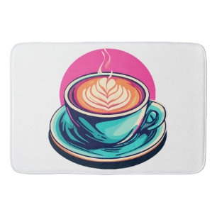 Tapete De Banheiro xícara de café cappuccino