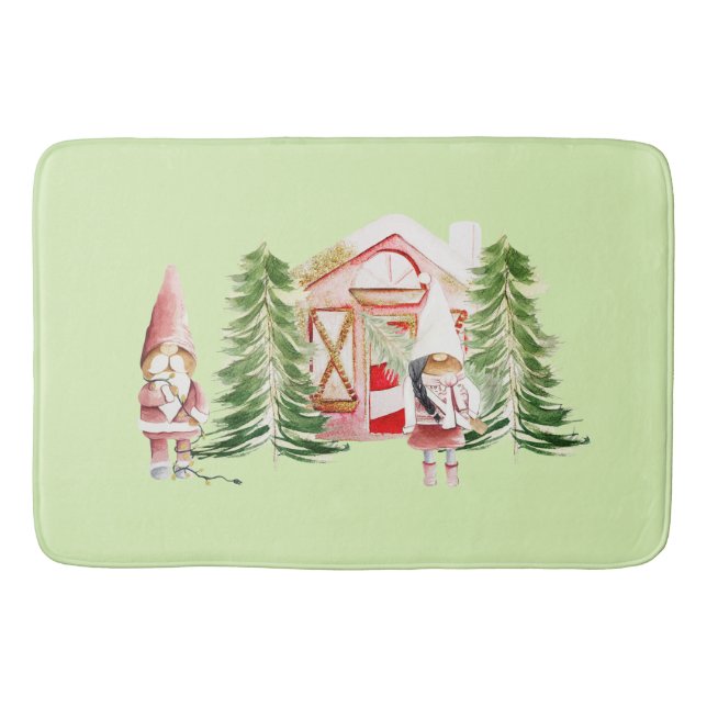 Tapete De Banheiro XMAS Gnomo Design 1 Bath Mat (Frente)