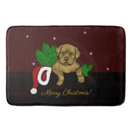 Tapete De Banheiro XMas puppy