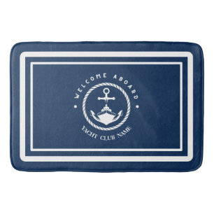 Tapete De Banheiro Yacht club Marinho Náutico