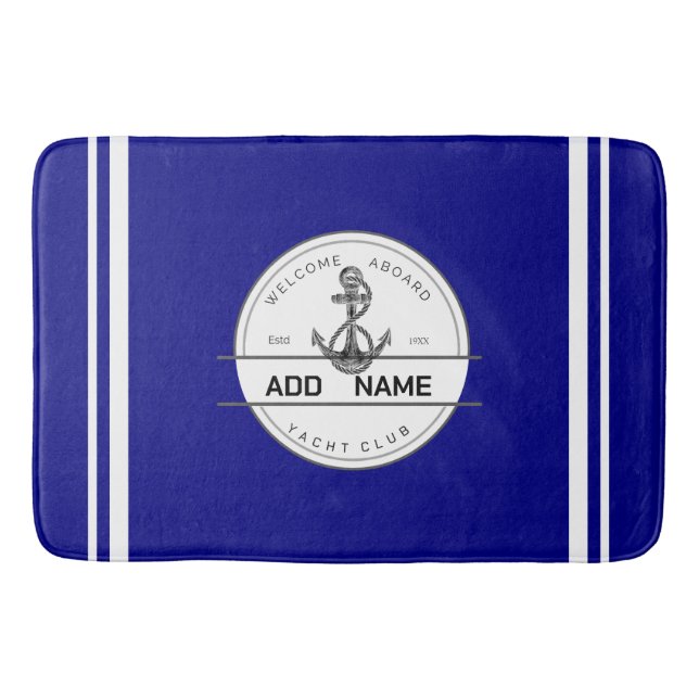 Tapete De Banheiro Yacht club marinho Náutico (Frente)