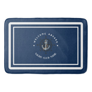 Tapete De Banheiro Yacht club Marinho Náutico
