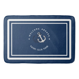Tapete De Banheiro Yacht club Marinho Náutico