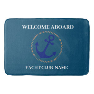 Tapete De Banheiro Yacht clube de ancoragem azul marina welcom