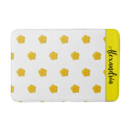 Tapete De Banheiro Yellow Wildflower customizable  Photo Bath Mat
