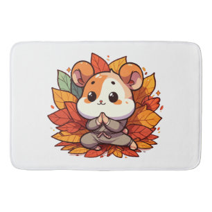Tapete De Banheiro Yoga do hamster Kawaii