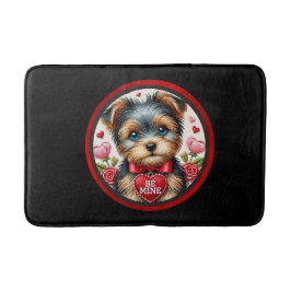 Tapete De Banheiro Yorkie Love Bath Mat - Dia de os namorados Adoráve