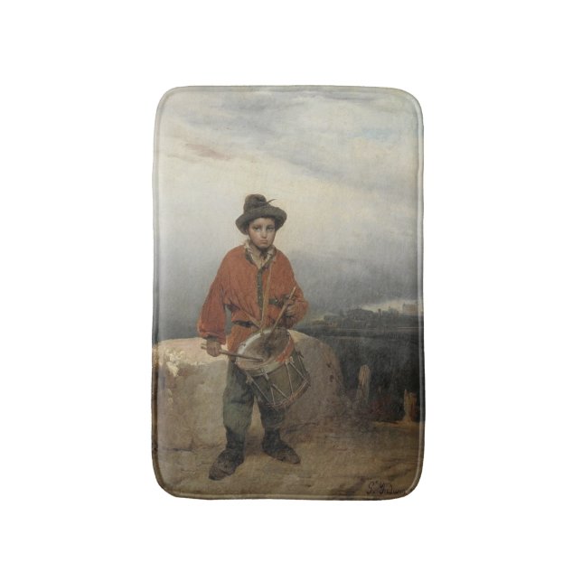 Tapete De Banheiro Young Drummer Boy (por Gerolamo Induno) (Frente Vertical)