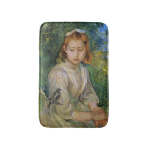Tapete De Banheiro Young Girl With a Bird (por Berthe Morisot)