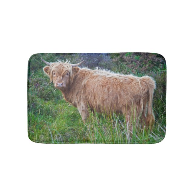 Tapete De Banheiro Young Highland Cow Bath Mat (frente)