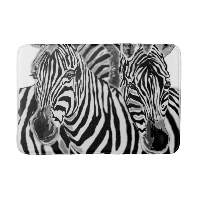 Tapete De Banheiro Zebra Bath Mat (Frente)