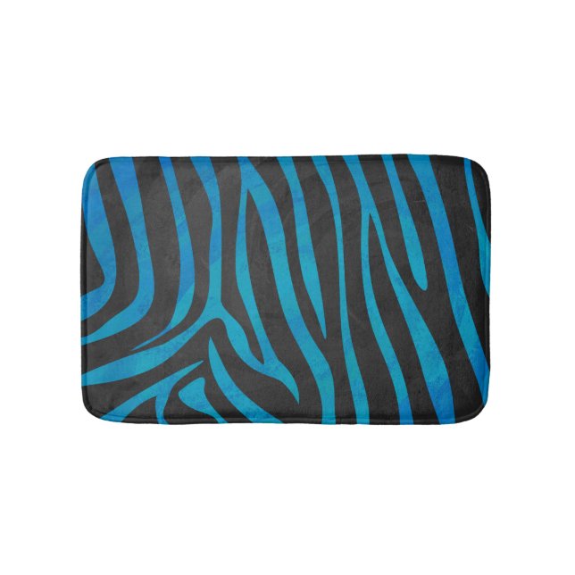 Tapete De Banheiro Zebra Black e Blue Impressão (frente)