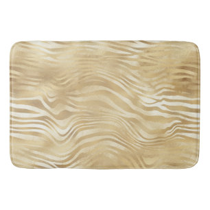 Tapete De Banheiro Zebra Dourada de Mouro Branco