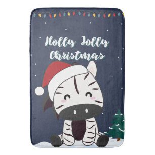 Tapete De Banheiro Zebra Natal Zebras Invernos Bath Mat