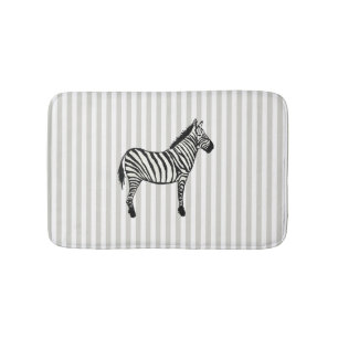Tapete De Banheiro Zebra Safari Design Stripe Bath Mat