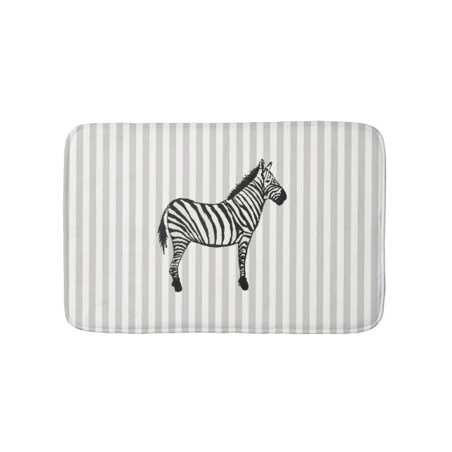 Tapete De Banheiro Zebra Safari Design Stripe Bath Mat (frente)