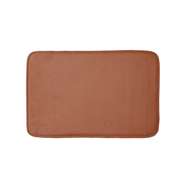 Tapete De Banheiro Zero-escuro terracotta sólido e simples chic moder (frente)