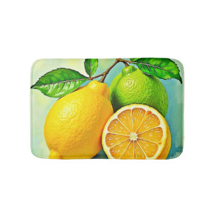 Tapete De Banheiro Zesty Citrus Burst of Sunshine Design