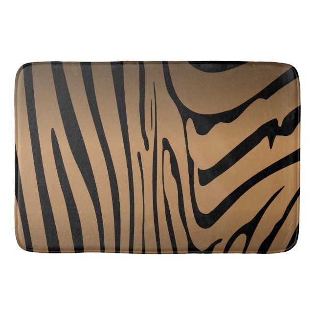 Tapete De Banheiro Zesty Zebra Brown (Frente)