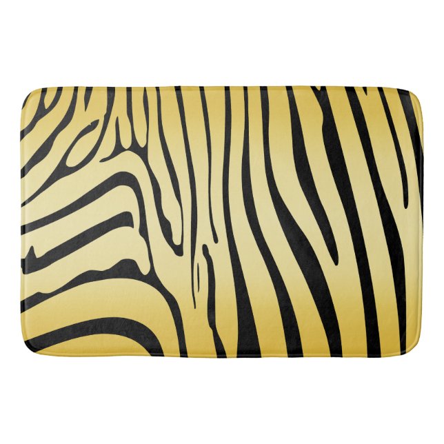 Tapete De Banheiro Zesty Zebra Yellow (Frente)