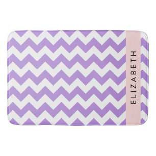 Tapete De Banheiro Zigzag Roxo, Chevron Roxo, Seu Nome