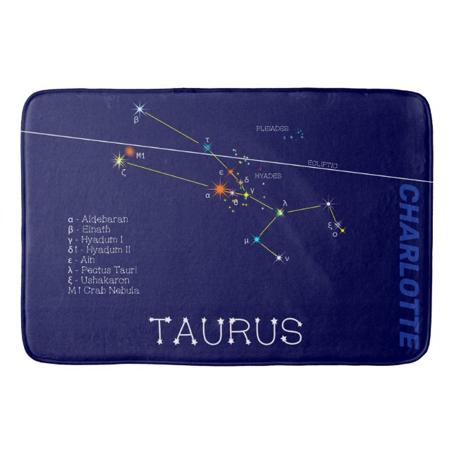 Tapete De Banheiro Zodiac Constelação Taurus (Frente)