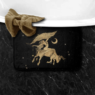 Tapete De Banheiro Zodiac Goddese Astrologia de Taurus Dourados Cós
