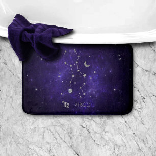 Tapete De Banheiro Zodiac Roxo   Astrologia Cósmica Horoscópio