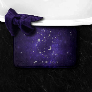 Tapete De Banheiro Zodiac Roxo Sagittarius   Astrologia Horóscopo