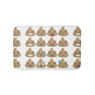 tapete de banho do banheiro de poop emojis