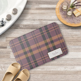 Tapete de Banho em Xadrez Moderne Cinza