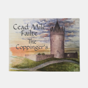 Tapete de Boas-Vindas Celta Irlandês Aquarela Cast