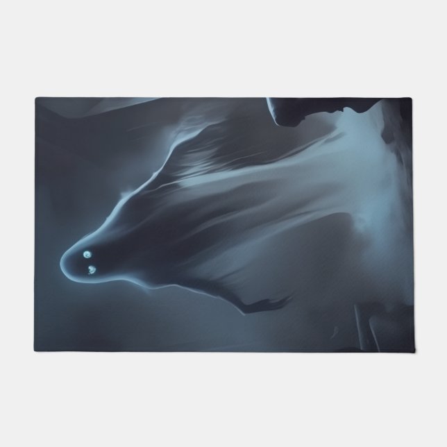 Tapete de Boas-Vindas Fantasma Assustador (Frente)