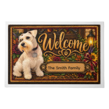 Tapete de Boas-Vindas Personalizado do Schnauzer |