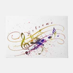 Tapete de Borracha Colorido com Efeito de Musica