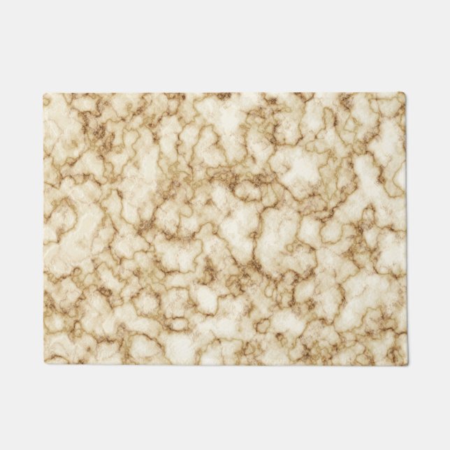 Tapete de Cozinha - Mármore Branco e Dourado (Frente)
