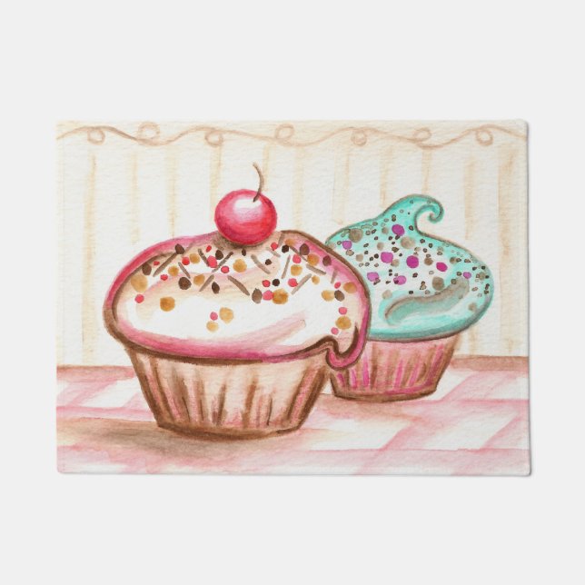 Tapete de Cozinha Padaria Cupcake (Frente)