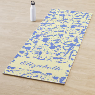 tapete de design yoga de cor azul