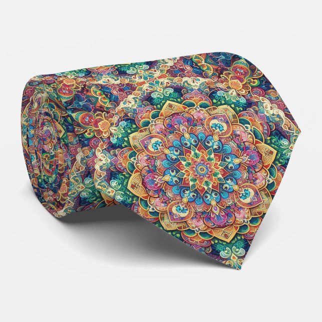 Tapete de Designer Persa de Luxo | Gravata de seda (Rolled)